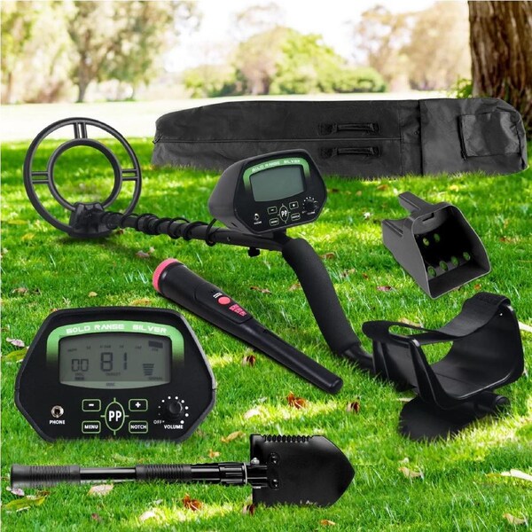 Weisshorn Metal Detector 220MM Deep Sensitive Waterproof Pinpointer Treasure Hunter Shovel