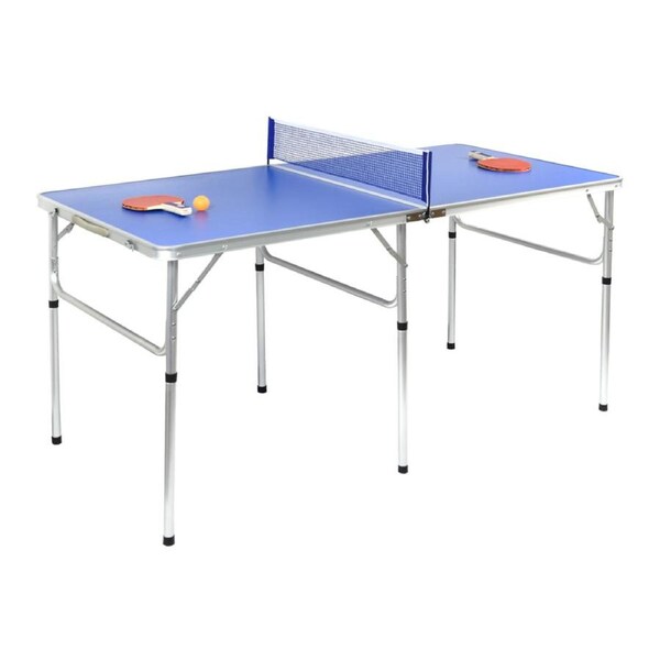 152cm Portable Tennis Table, Folding Ping Pong Table Game Set