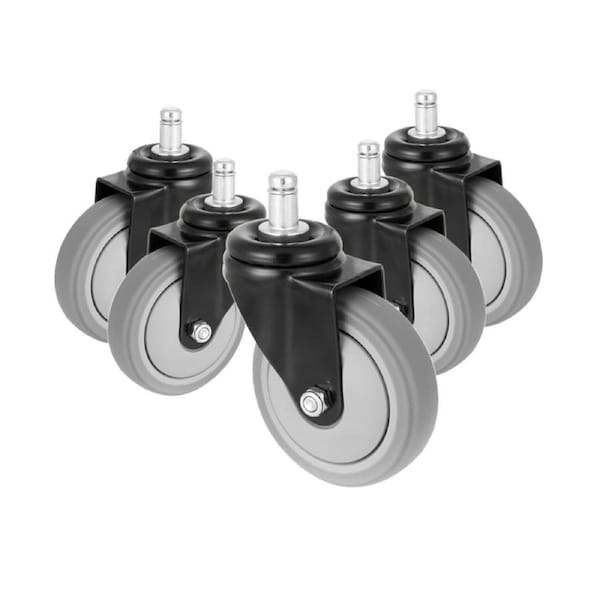 5x Office Chair Caster Wheels Set – Heavy Duty Universal Replacement for All Floors