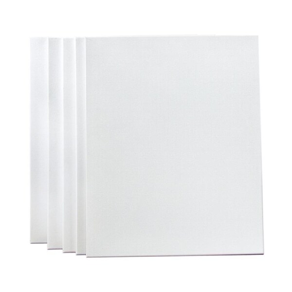 5 pack of 50x60cm Artist Blank Stretched Canvas Canvases Art Large White Range Oil Acrylic Wood