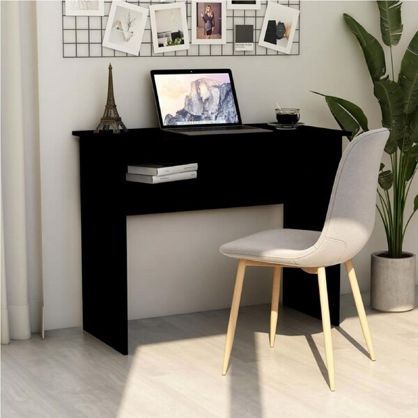 Desk Black 90x50x74 cm Engineered Wood vidaXL