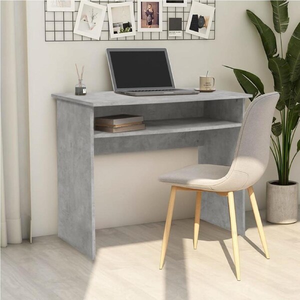 Desk Concrete Grey 90x50x74 cm Engineered Wood vidaXL