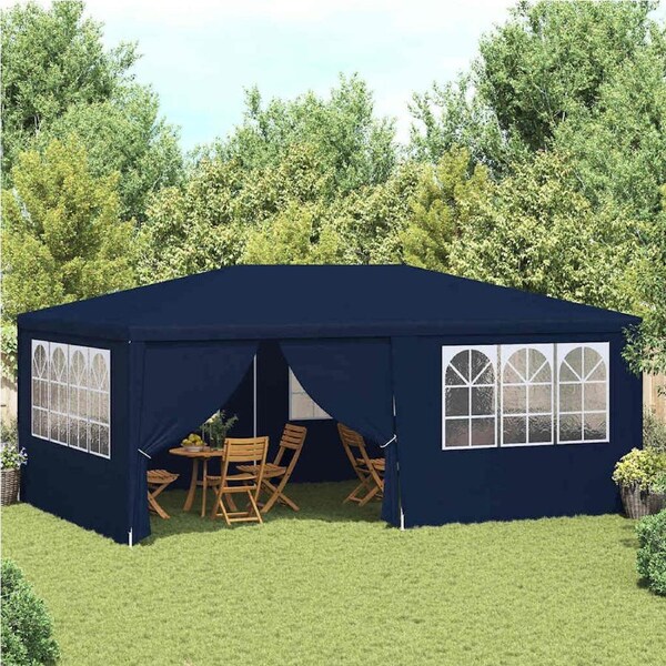 Professional Party Tent with Side Walls 4x6 m Blue 90 g/m? vidaXL