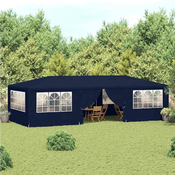 Professional Party Tent with Side Walls 4x9 m Blue 90 g/m? vidaXL