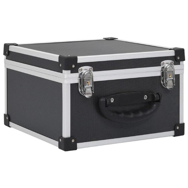 CD Case for 40 CDs Aluminium ABS Black vidaXL