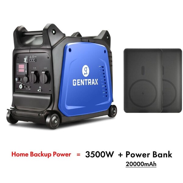 GENTRAX 3.5KW Silent Flood Emergency Inverter Generator GTX3500 58dB Backup