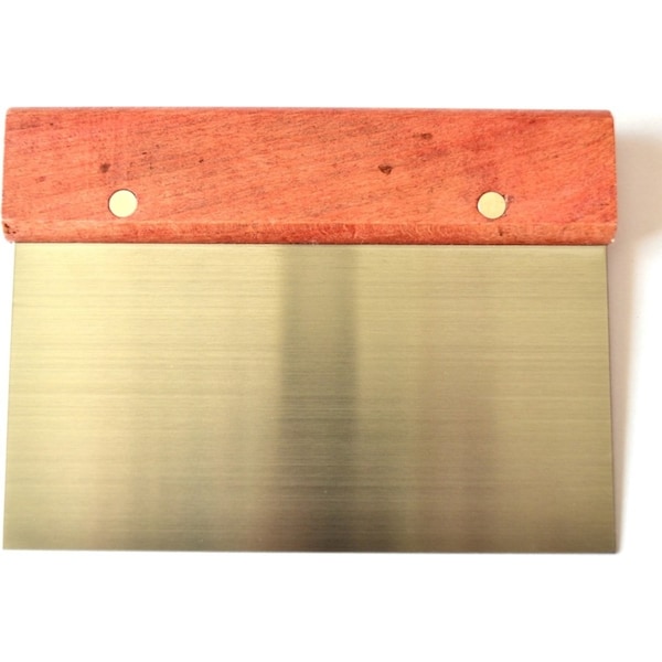 Chef Inox Wood And Stainless Steel Dough Scraper