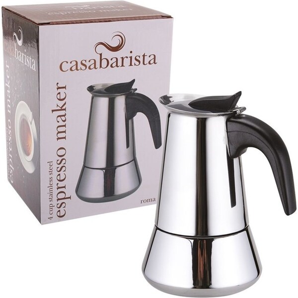 Casabarista Roma 4 Cup Stainless Steel Espresso Maker