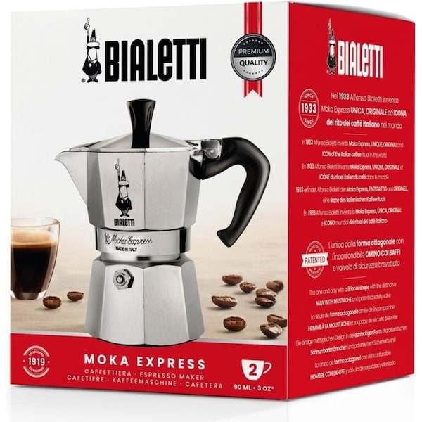 Bialetti 2 Cup Moka Espresso Maker