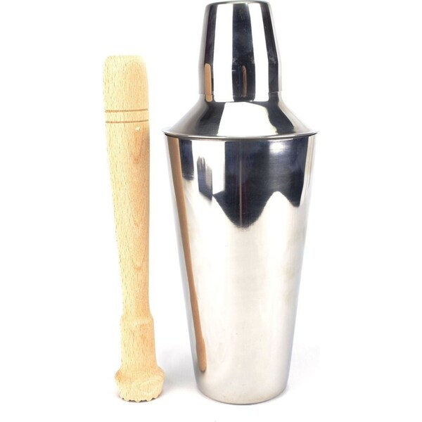 Trenton 3 Piece Cocktail Shaker & Muddler Set