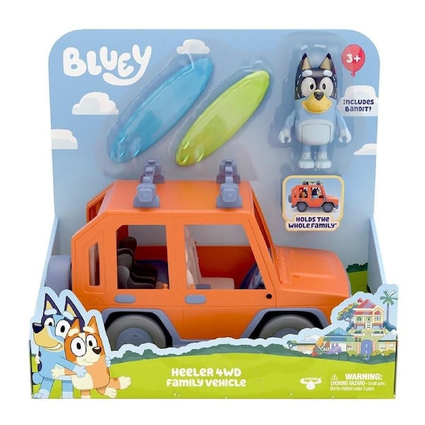 Bluey Heeler 4WD Family Vehicle Playset with Bandit