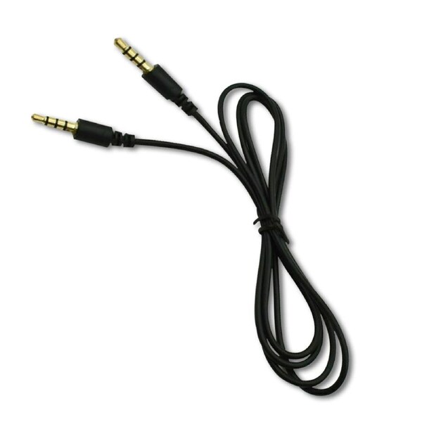 3.5mm 1/8'' Male To Male 4-Pole 3 Ring TRRS AV Audio Extension Cable