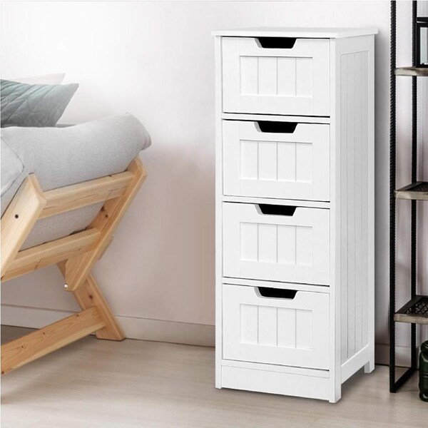 Artiss 4 Chest of Drawers - LEESA White