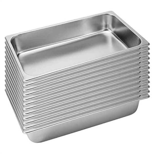 SOGA X12 Gastronorm GN Pan Full Size 1/1 GN Pan 6.5cm Deep Stainless Steel Tray