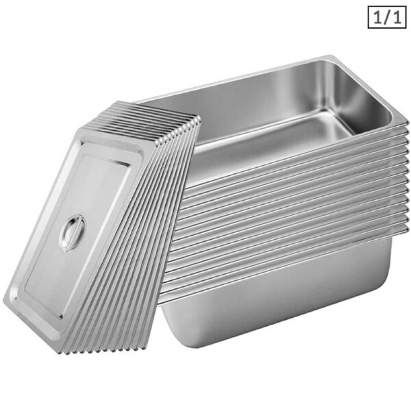 SOGA 12X Stainless Steel Gastronorm GN Pan Full Size 1/2 20cm Deep