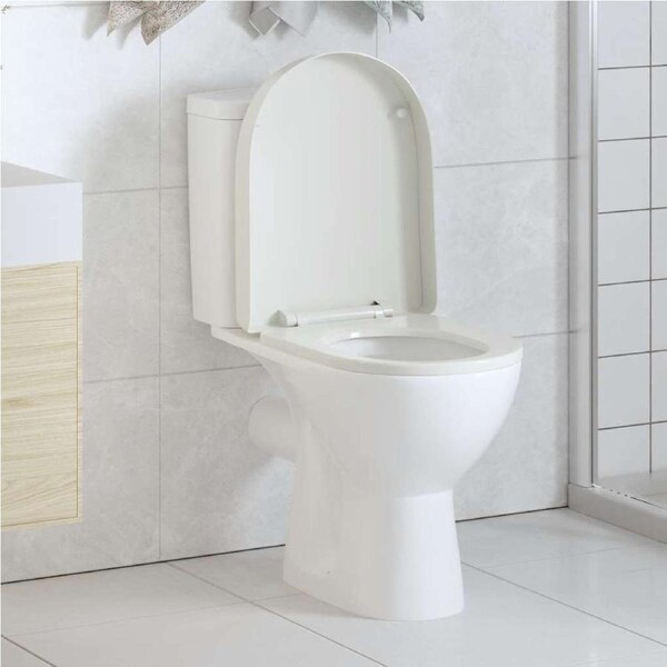 White Soft-close Toilet Seat Square vidaXL