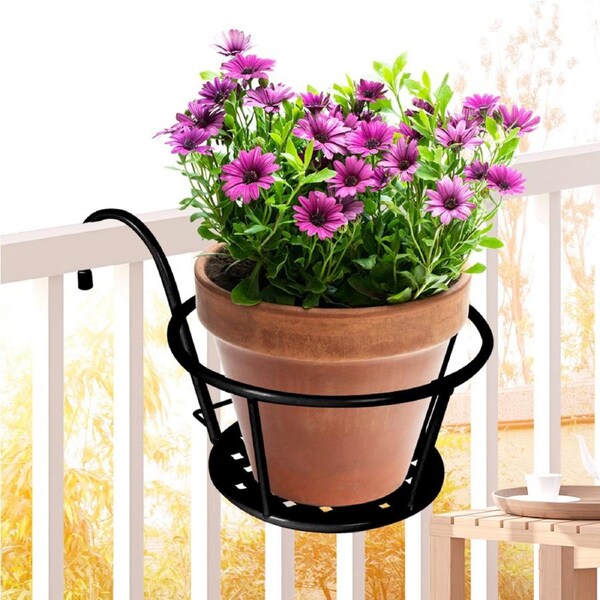 Levede 1x Flower Holder Plant Stand Hanging Pot Basket Plant Garden Wall Storage