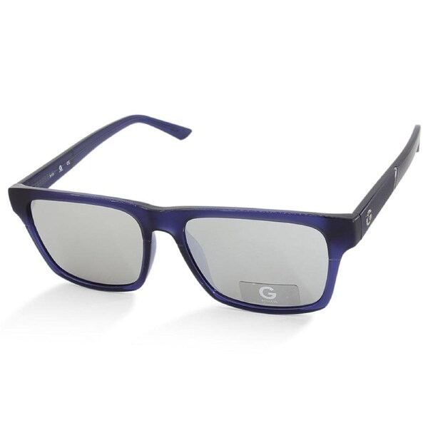 G By Guess GG2134 91C Black on Blue Silver Mirror Men's Sunglasses