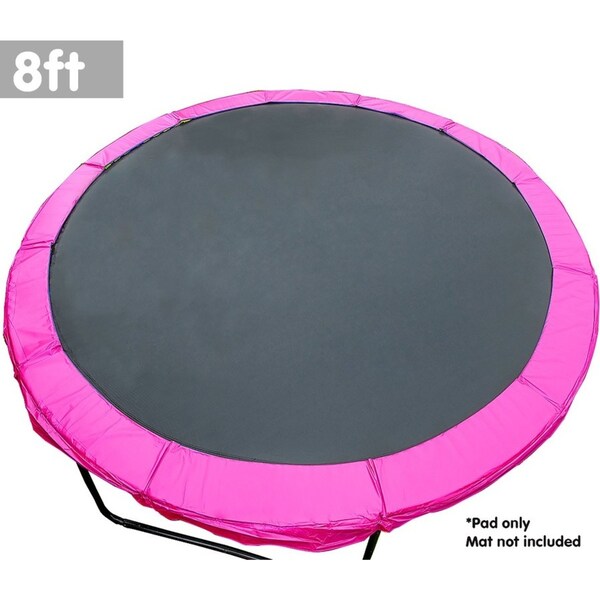 Pink 8ft Replacement Reinforced Outdoor Round Trampoline Spring Pad Cover