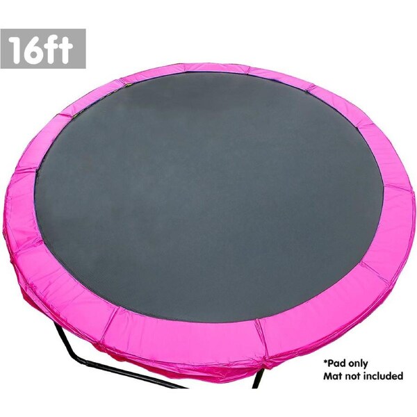 Pink 16ft Replacement Reinforced Outdoor Round Trampoline Spring Pad Cover