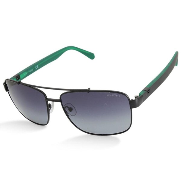 Guess Black/Grey Gradient Men's Polarised Pilot Sunglasses GU6894 02D