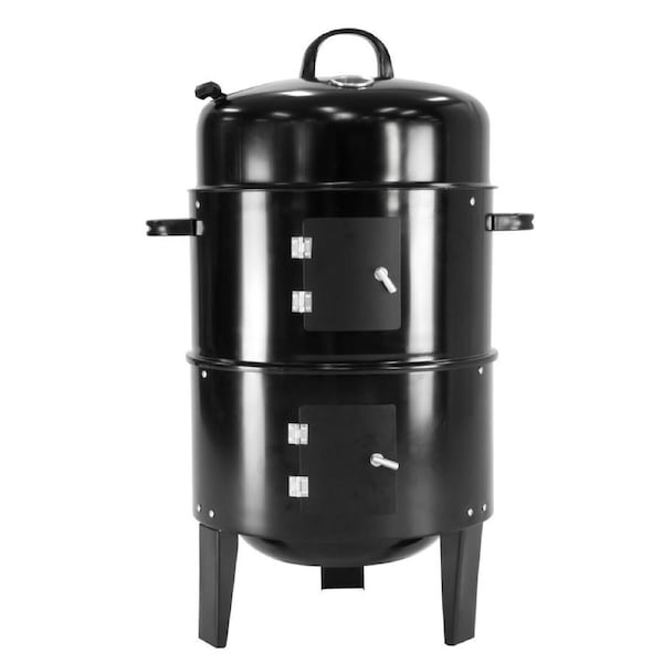 Wallaroo 3in1 Bbq Grill Roaster Smoker Steamer - Steel Portable Outdoor Charcoal Cooking