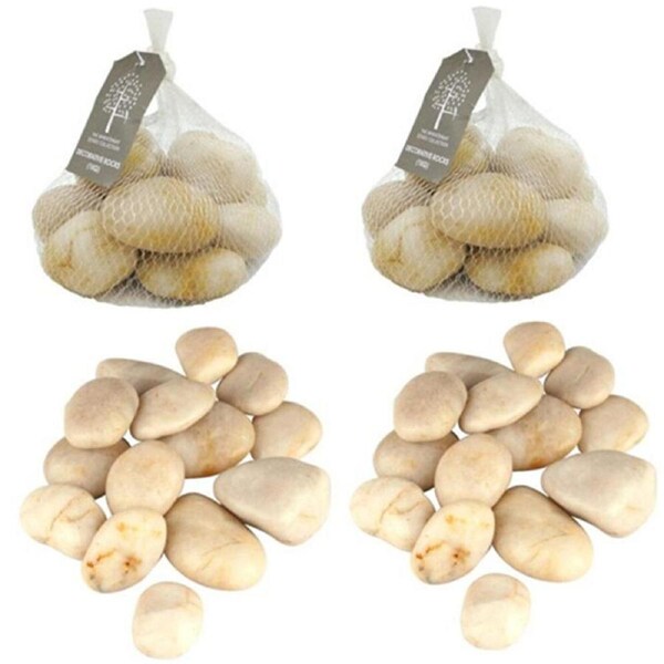 6 KG Garden Stones River White Rock Pebbles For Home Decor Indoor Outdoor Decoration