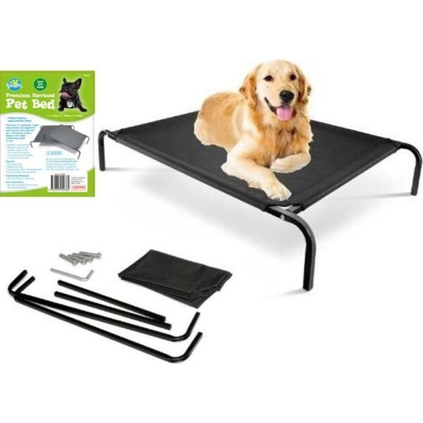 Bed Elevated Pet Dog Cot Outdoor Indoor Large Raised Frame Steel Camping 110cm D
