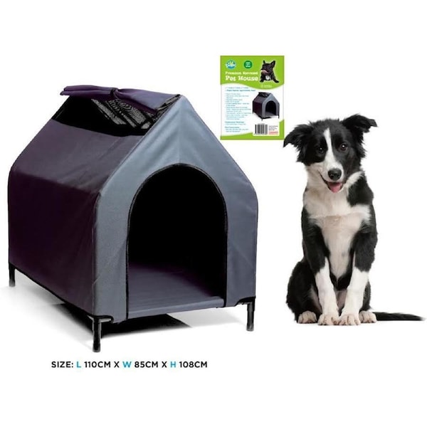 Waterproof Pet House Portable XL 110X108X85CM Dog Bed Kennel Elevated Flea D
