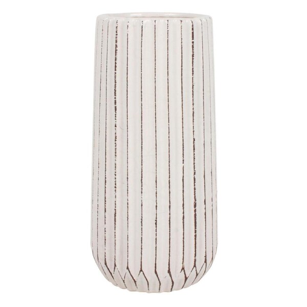 Taj Ceramic Vase White 24.5x10.3cm