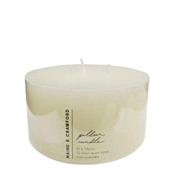 3 Wick Pillar Candle 15x8cm