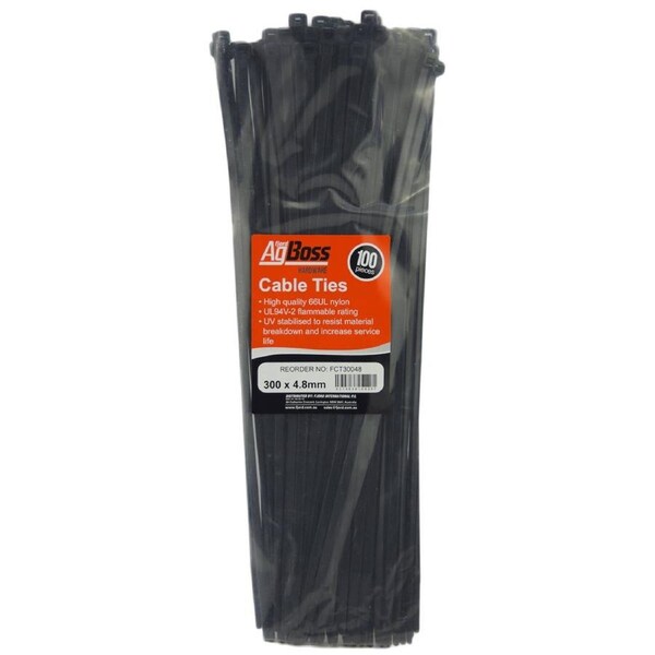 AgBoss 100 Piece 300 x 4.8mm Cable Ties - 150110