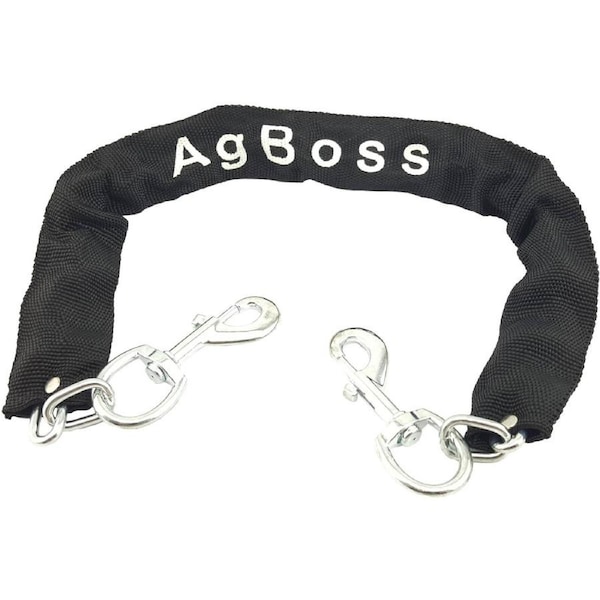 AgBoss 4mm x 500mm Dog Ute Chain with Snap Hooks - 501121