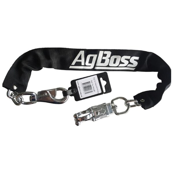 AgBoss 5mm x 500mm Dog Ute Chain with Bull and Panic Snap - 501145