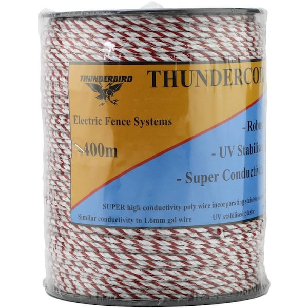 Thunderbird 400m Thundercord Electric Fence Poly Wire - EF-52A