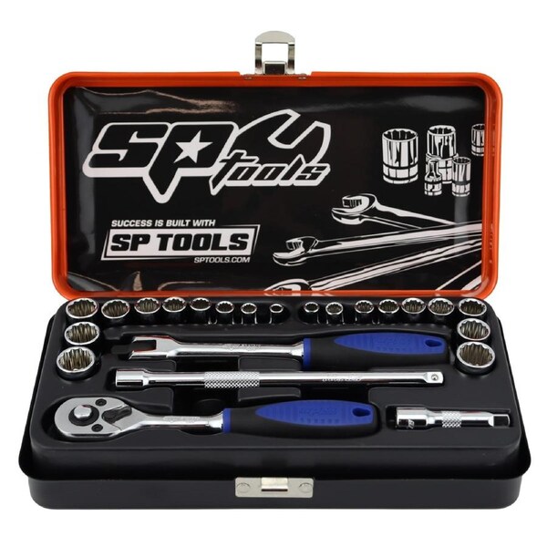 SP Tools 23 Piece 1/4" Drive 12 Point Metric / SAE Socket Set - SP20100