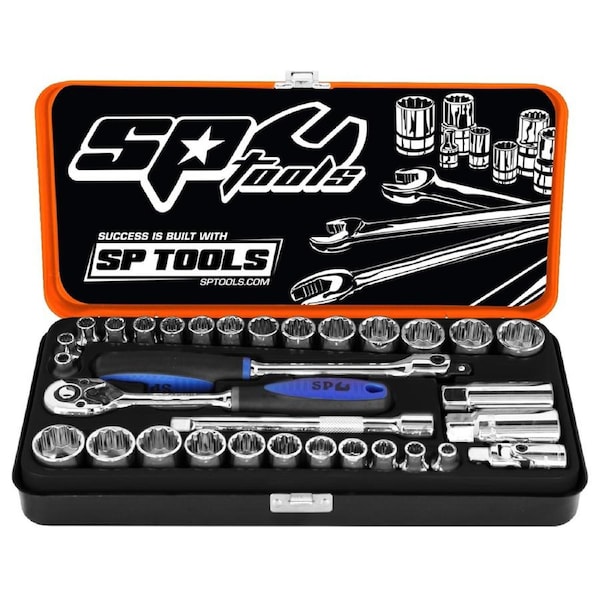 SP Tools 32 Piece 3/8" Drive 12 Point Metric / SAE Socket Set - SP20200