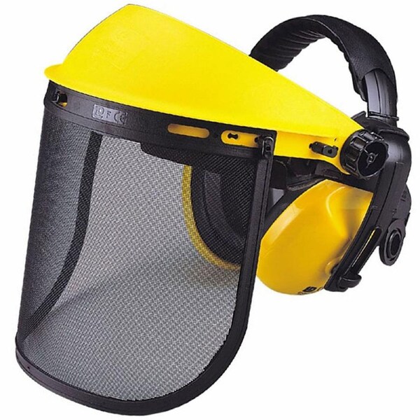 Maxisafe Nylon Mesh Safety Visor with Class 4 Earmuffs - EMV439