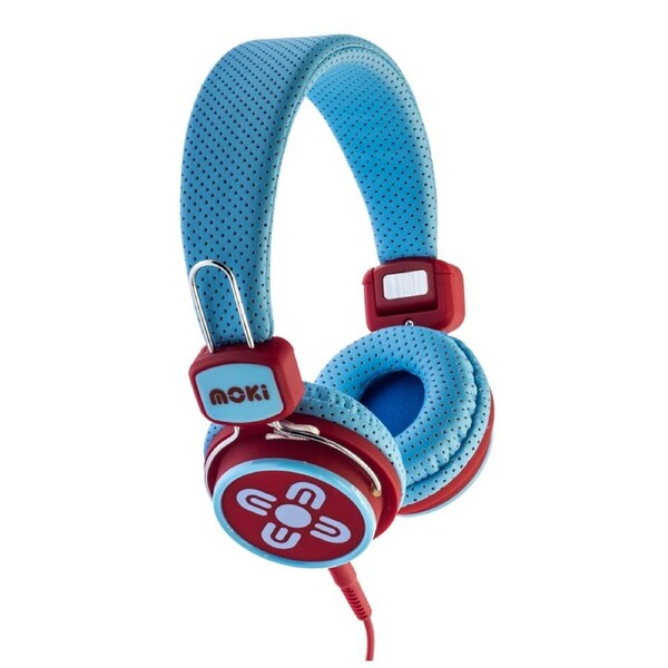 Moki Kid Safe Volume Limited Blue & Red Headphones - ACC-HPKSBR