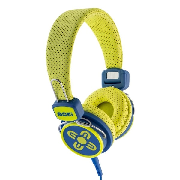 Moki Kid Safe Volume Limited Yellow & Blue Headphones - ACC-HPKSYB