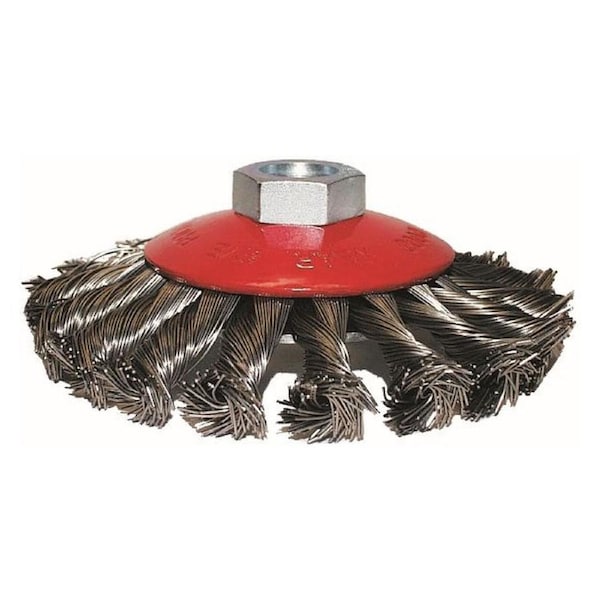 KC Tools M10 x 1.5mm 0.5mm Twist-Knot Tempered Steel Wire Brush - 09241