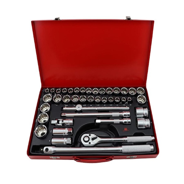 AOK by KC Tools 41 Piece 1/2" Drive AF & Metric Socket Set - 10120
