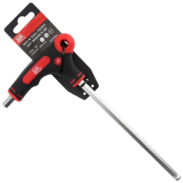 AOK by KC Tools T-Handle Ball End Hex Allen Key 8mm - HKW080