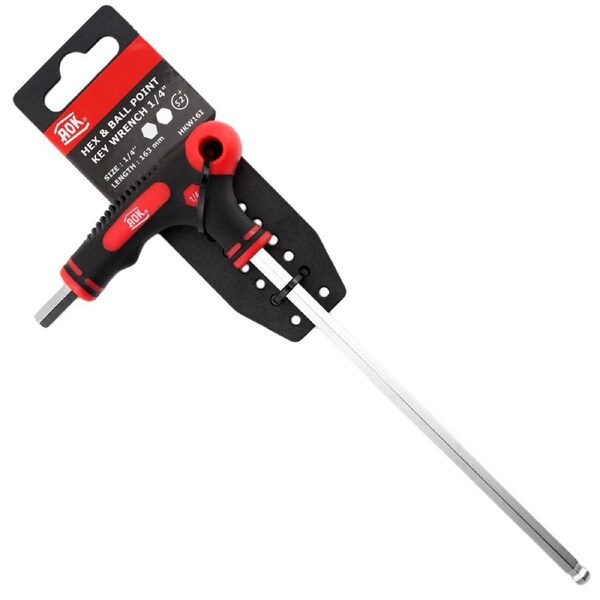 AOK by KC Tools T-Handle Ball End Hex Allen Key 1/4" - HKW16I