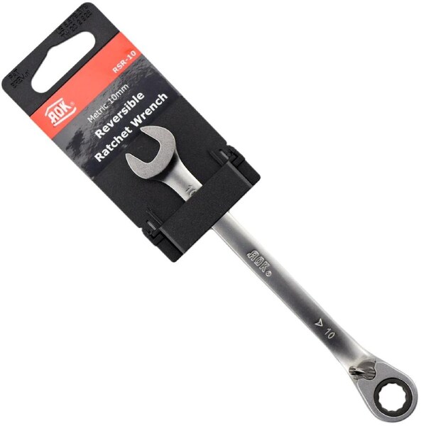 AOK by KC Tools 10mm Metric 72T Reversible Ratchet Wrench Spanner - RSR-10