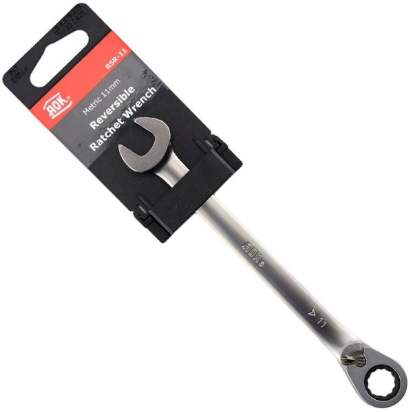 AOK by KC Tools 11mm Metric 72T Reversible Ratchet Wrench Spanner - RSR-11
