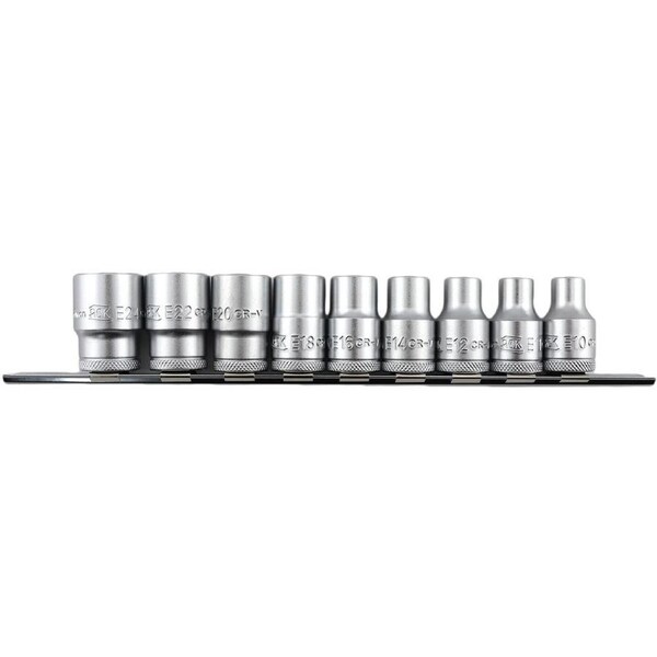 AOK by KC Tools 9 Piece 1/2" Drive E-Socket Set - SSK4-09E