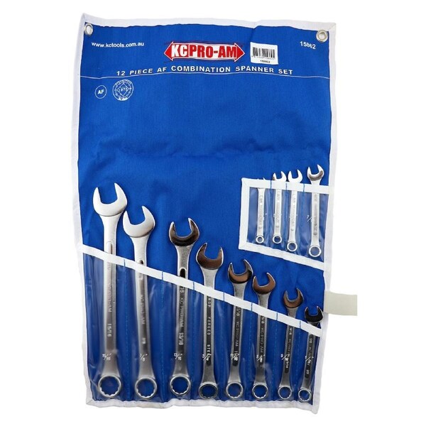 ProAm by KC Tools 12 Piece 1/4" - 15/16" AF Combination Spanner Set - 15862