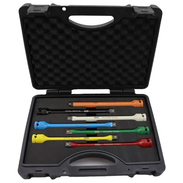 AOK by KC Tools 7 Piece 1/2" Drive Torsion Bar Impact Extensions Set - 113300