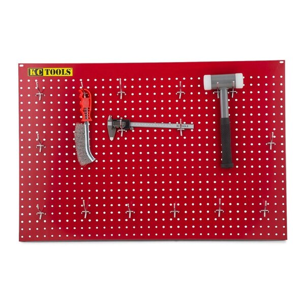 KC Tools 600 x 900mm Tool Peg Shadow Board - Red - SHAD01